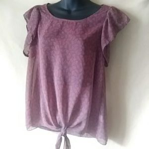 Irene's Story floral chiffon top-sz S